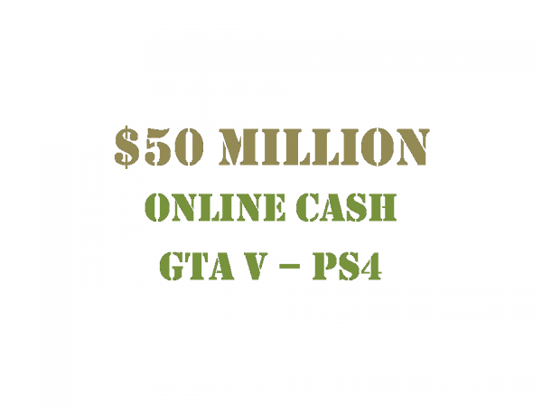 $50 Million Online Cash GTA 5 PS4