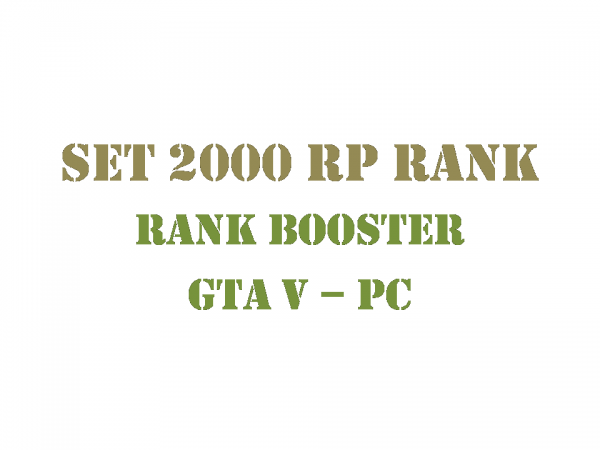 GTA 5 PC Rank Booster Set 2000 RP Rank